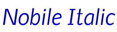 Nobile Italic font